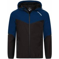 KIRKJUBØUR® "Njordr" Herren SOFTSHELLjacke 10.000 mm Wassersäule navy/schwarz