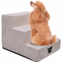 SPOCADO "Albion" Hundetreppe mit Plüschbezug 3-stufig beige