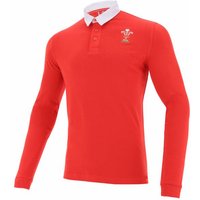 Wales WRU macron Rugby Herren Langarm Trikot 58195692