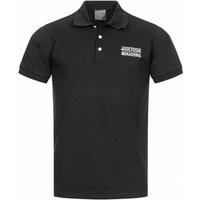 HIDETOSHI WAKASHIMA "Koshigaya" Herren Polo-Shirt schwarz