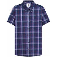 Lambretta Check Herren Kurzarm Hemd RWIS1456-NVY