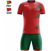 Zeus Mundial Teamwear Set Trikot mit Shorts rot grün