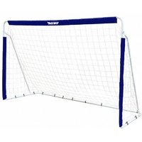 MUWO Fußballtor aus Stahl 240 x 150 cm blau/weiß