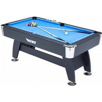 MUWO "Winner Pro" Billardtisch 183x102x81 cm schwarz blau