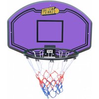 STREETSKILLER Basketballkorb mit Brett und Wandhalterung violett/gelb