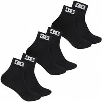 DC Shoes Quarter Unisex Socken 3 Paar schwarz DC-22 QUARTER
