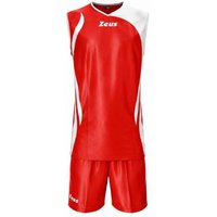 Zeus Kit Saett Herren Basketball Trikot + Shorts rosso/bianco