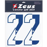 Zeus Nummern-Set 1-22 zum Aufbügeln 10cm halb royal