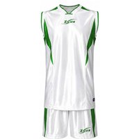Zeus Kit Sante Basketball Trikot + Shorts bianco/verde