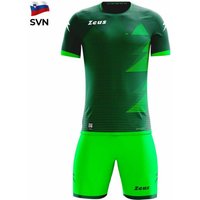 Zeus Mundial Teamwear Set Trikot mit Shorts grün neon