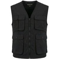 BRAVE SOUL® Trackvest Utility Herren Cargo Weste MJK-TRACKVEST-1