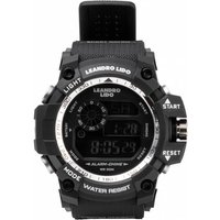 LEANDRO LIDO "Monza" Unisex Sport Uhr schwarz weiß
