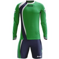 Zeus Kit Spagna Trikot-Set + Shorts 2-tlg. Ml verde/blu