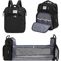 Barmøya 2-in-1 Wickelrucksack mit Ablage schwarz
