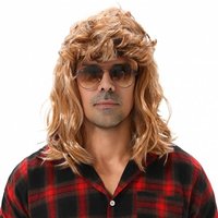 MAASKANTJE "Mongo" Retro Mullet Vokuhila Perücke blond