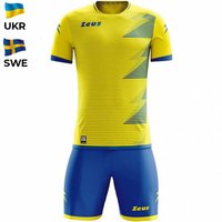 Zeus Mundial Teamwear Set Trikot mit Shorts gelb royal