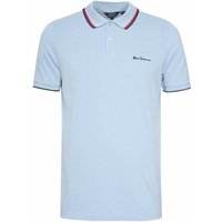 BEN SHERMAN Twin Tipped Herren Polo-Shirt 0076270-ICEBLUE