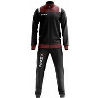 Zeus Tuta Relax Vesuvio Herren Trainingsanzug Schwarz Dunkelrot