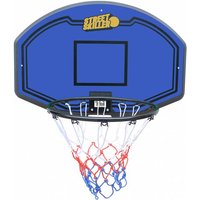 STREETSKILLER Basketballkorb mit Brett und Wandhalterung blau/gelb