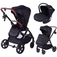 Barmøya 3-in-1 Kombi-Kinderwagen Komplettset schwarz