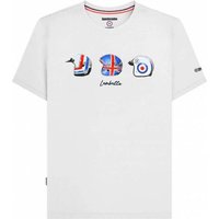 Lambretta Helmet Tee Herren T-Shirt SS4007-WHITE