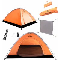 KIRKJUBØUR® "Vindr" 2 Personen-Camping-Zelt orange