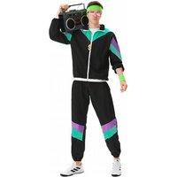 MAASKANTJE "Bärry" Retro 90er Jahre Trainingsanzug Kostüm schwarz — Bild 1