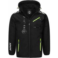 KIRKJUBØUR® "Alvik" Herren SOFTSHELLjacke 10.000 mm Wassersäule schwarz/grün