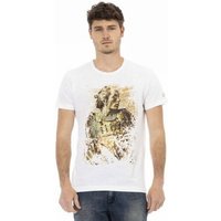TRUSSARDI Action Herren Rundhals Conqueror T-Shirt Weiß 2AT08F001
