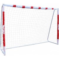 MUWO großes Fußballtor aus Stahl 3 x 2 m rot/weiß