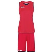 Zeus Kit Flora Damen Basketball Trikot mit Shorts rot