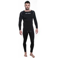 KIRKJUBØUR® "Hafjall" Herren Thermounterwäsche Set 2-tlg. schwarz
