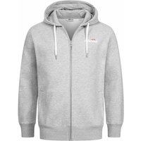 ellesse Klemerio Full Zip Herren Kapuzen Sweatjacke SOP23857-Lt Grey Marl