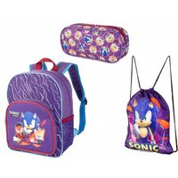 Sonic the Hedgehog Kinder Back to School Set 3-tlg. Rucksack, Tasche, Mappe 1244561