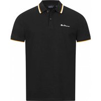 BEN SHERMAN Twin Tipped Herren Polo-Shirt 0076270NR-BLACK