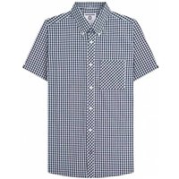 Lambretta Gingham Herren Kurzarm Hemd RWIS1455-NVY