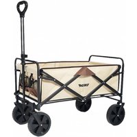 MUWO faltbarer Bollerwagen 100 L, max. 110 kg braun/beige