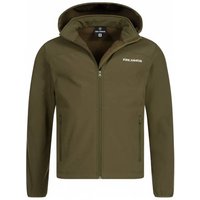 KIRKJUBØUR® "Hestur" Herren SOFTSHELLjacke 10.000 mm Wassersäule khaki braun — Bild 1