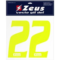 Zeus Nummern-Set 1-22 zum Aufbügeln 25cm Senior neongelb