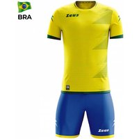 Zeus Mundial Teamwear Set Trikot mit Shorts gelb grün royal