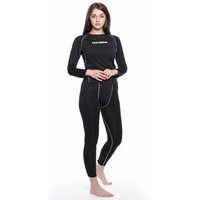 KIRKJUBØUR® "Hafjall" Damen Thermounterwäsche Set 2-tlg. schwarz