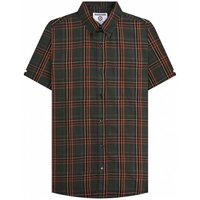 Lambretta Check Herren Kurzarm Hemd RWIS1457-KHAKI