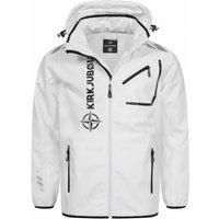 KIRKJUBØUR® "Alvik" Herren SOFTSHELLjacke 10.000 mm Wassersäule weiß/schwarz