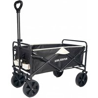 KIRKJUBØUR® "Edda" faltbarer Bollerwagen schwarz/weiß