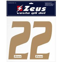 Zeus Nummern-Set 1-22 zum Aufbügeln 25cm Senior gold