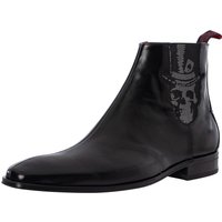 Skull Polished Leather Chelsea Boots