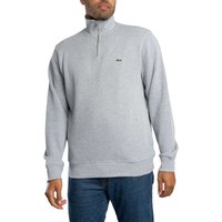 Lacoste Zip-Up High Neck Interlock Sweatshirt Size 4 - M Light Heathered Grey