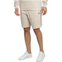 Lyle & Scott Check Panelled Sweat Shorts Cove men's Shorts in Beige