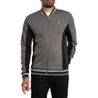 Fila Settanta Baseball Track Top Jacket Gunmetal/Black/White men's Tracksuit jacket in Grey