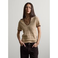 Stefanel Aktion 50% Rabatt auf hellbeige Baumwollpullover für Damen